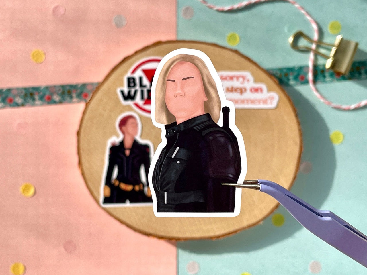 Black Widow Sticker Set