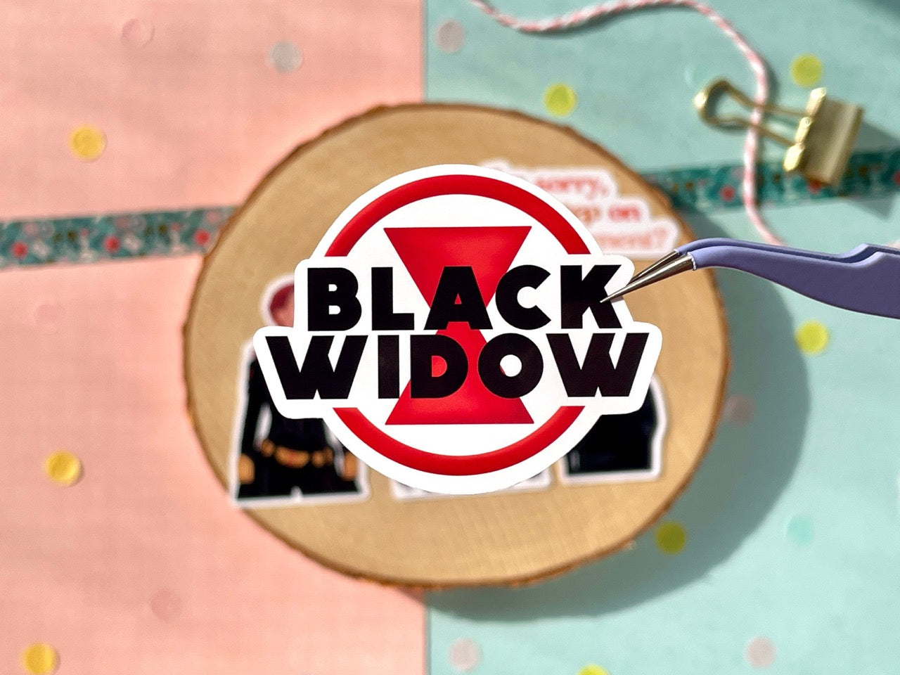 Black Widow Sticker Set