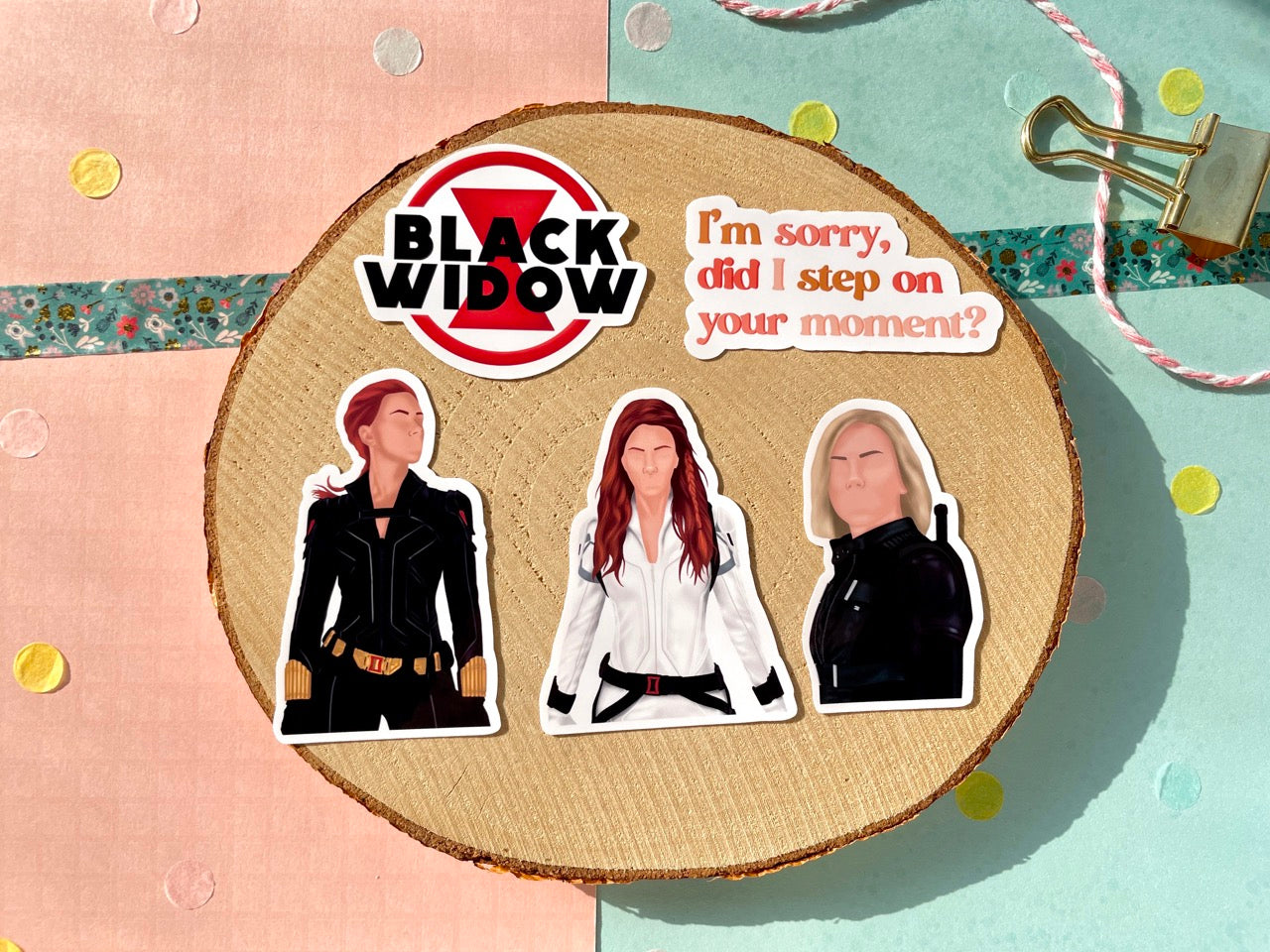 Black Widow Sticker Set