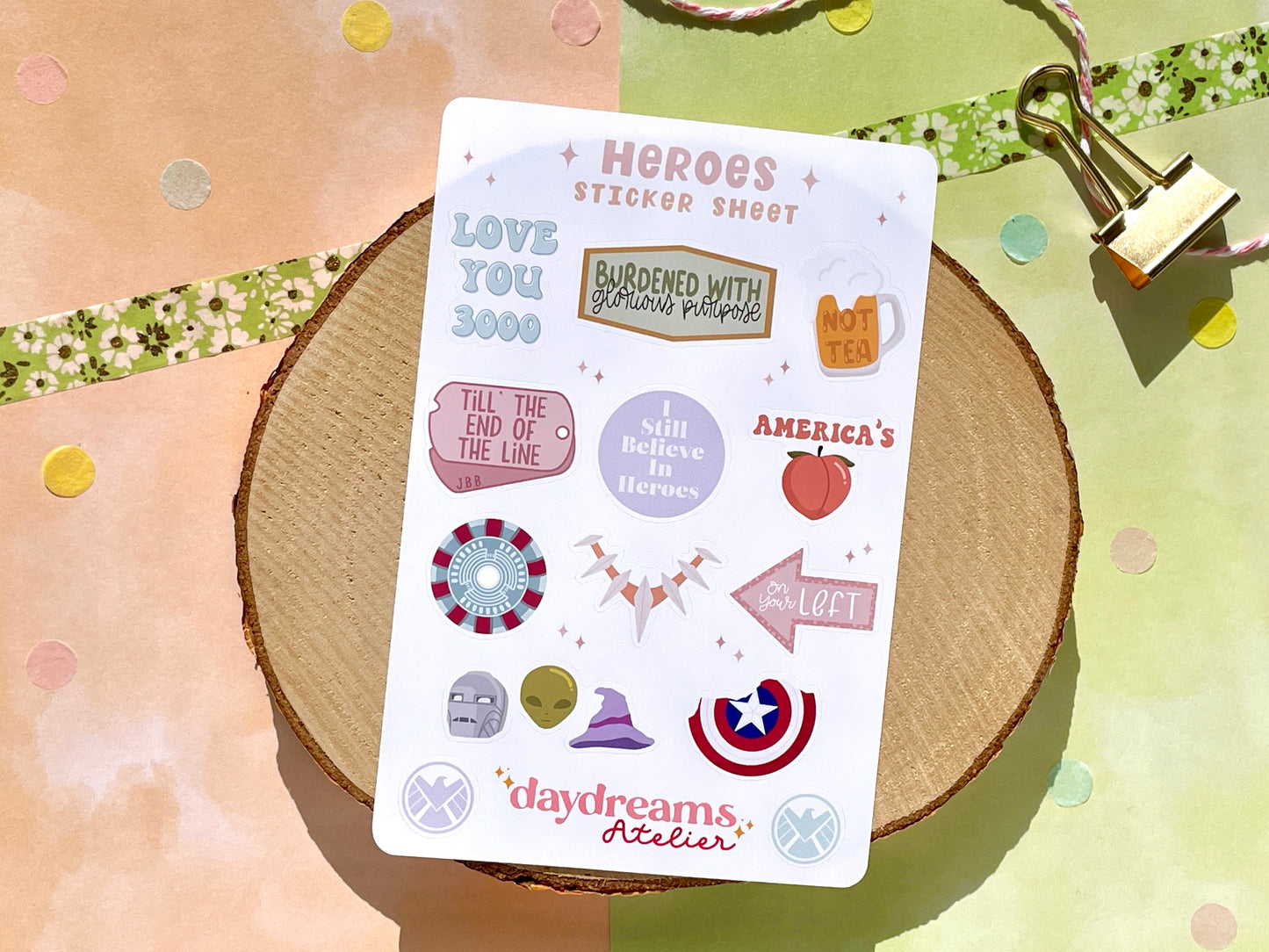 Heroes Sticker Sheet