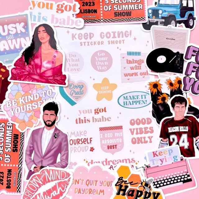 Stickers and sticker sheet available on the shop