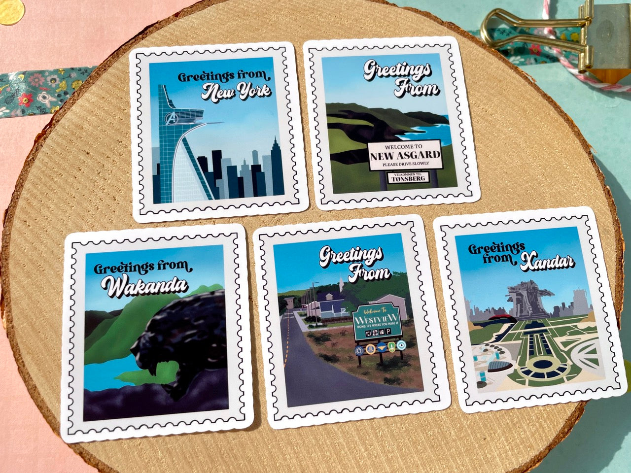 Greetings From Marvel Universe Sticker Set