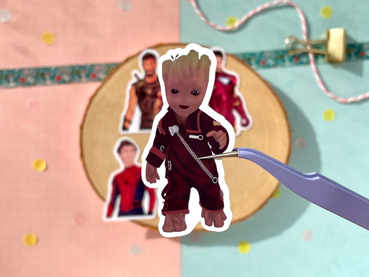 Heroes Red Sticker Set