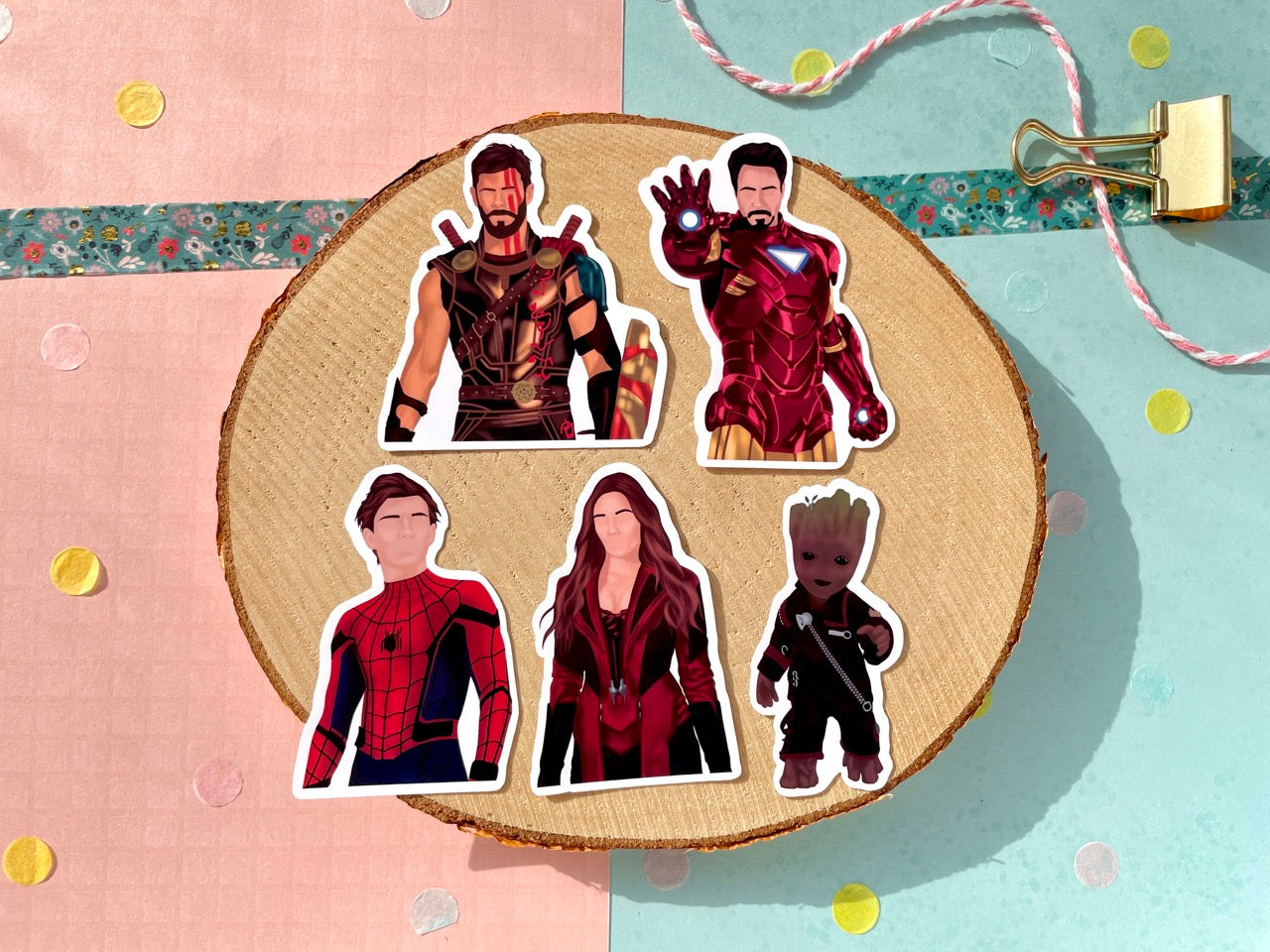 Heroes Red Sticker Set