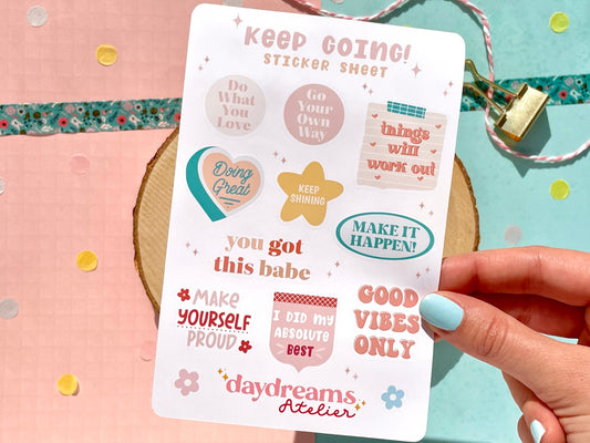 Keep Going Sticker Sheet