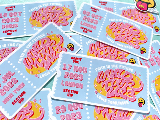 FITF Tour Ticket Stickers